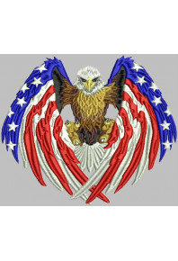 Pet018 - Flag wings American eagle